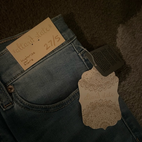 (NWT) Altar’d State Denim Flare Pants - Picture 3 of 3